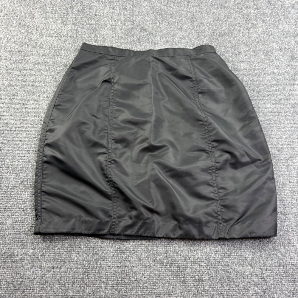 BCBG Max Azria Mini Skirt 6 Black Nylon Techwear Y2K Utility Women